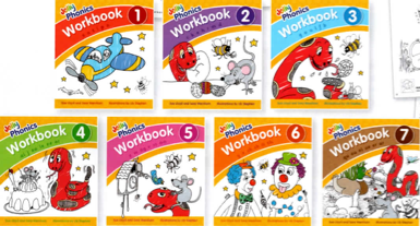 Jolly Phonics Workbooks 1–7 Set — New Edition (US, print letters)
