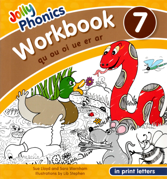 Jolly Phonics Workbook 7 — New Edition (US, print letters)