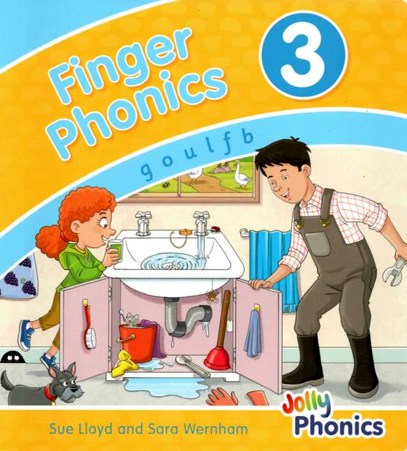 Finger Phonics Book 3 (US, print letters)
