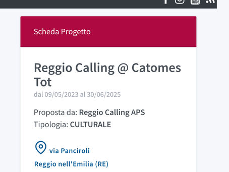 Reggio Calling @ Catomes Tot