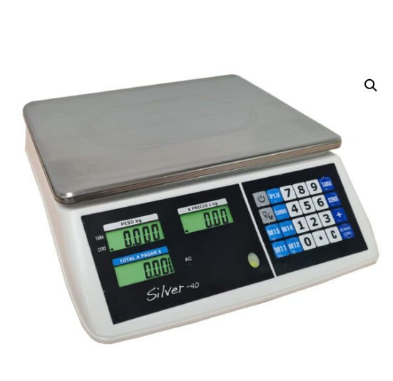 BÁSCULA SILVER-40 CAP MAXIMA 40Kg (PESO/PRECIO)