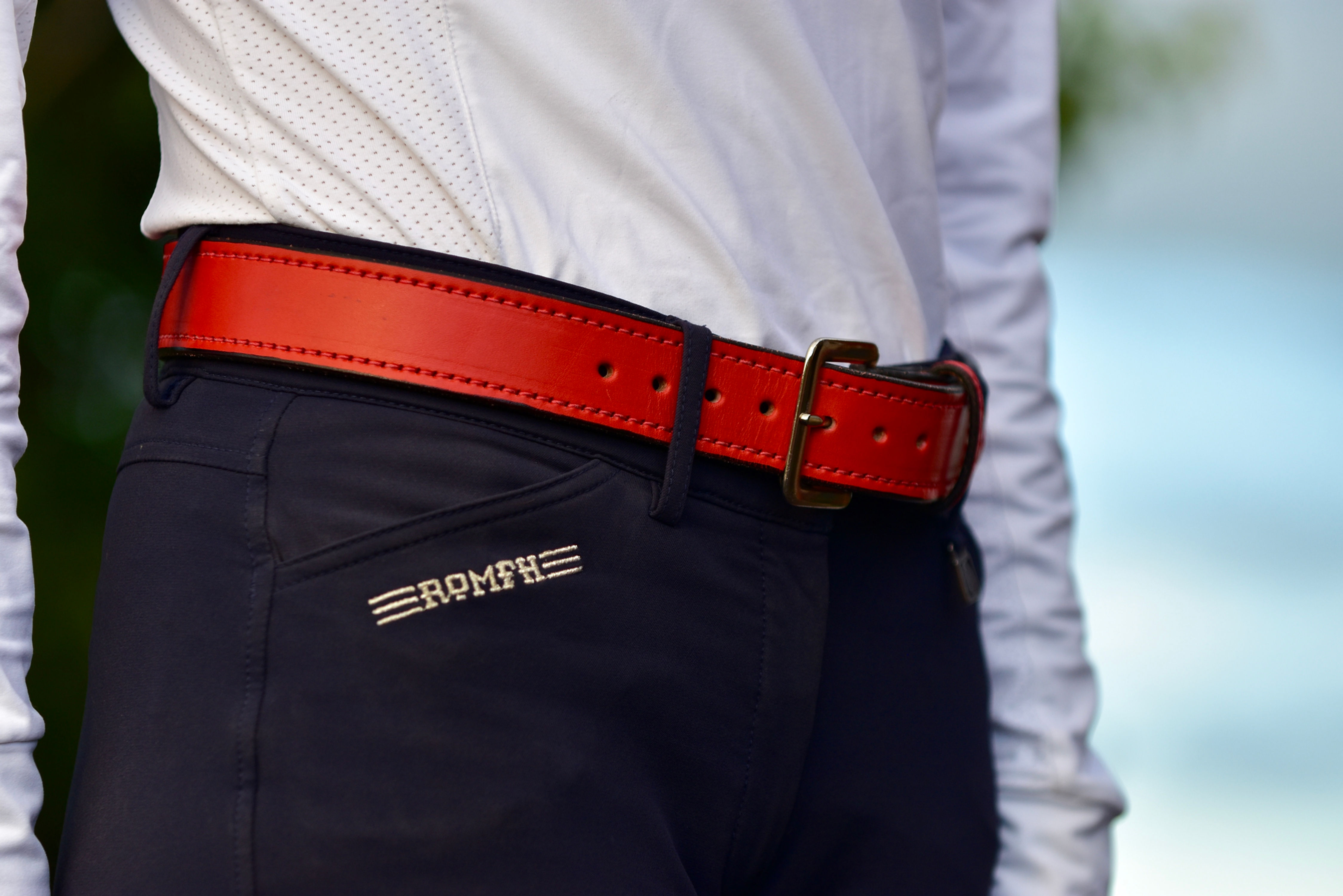 Chili Red Leather Belt