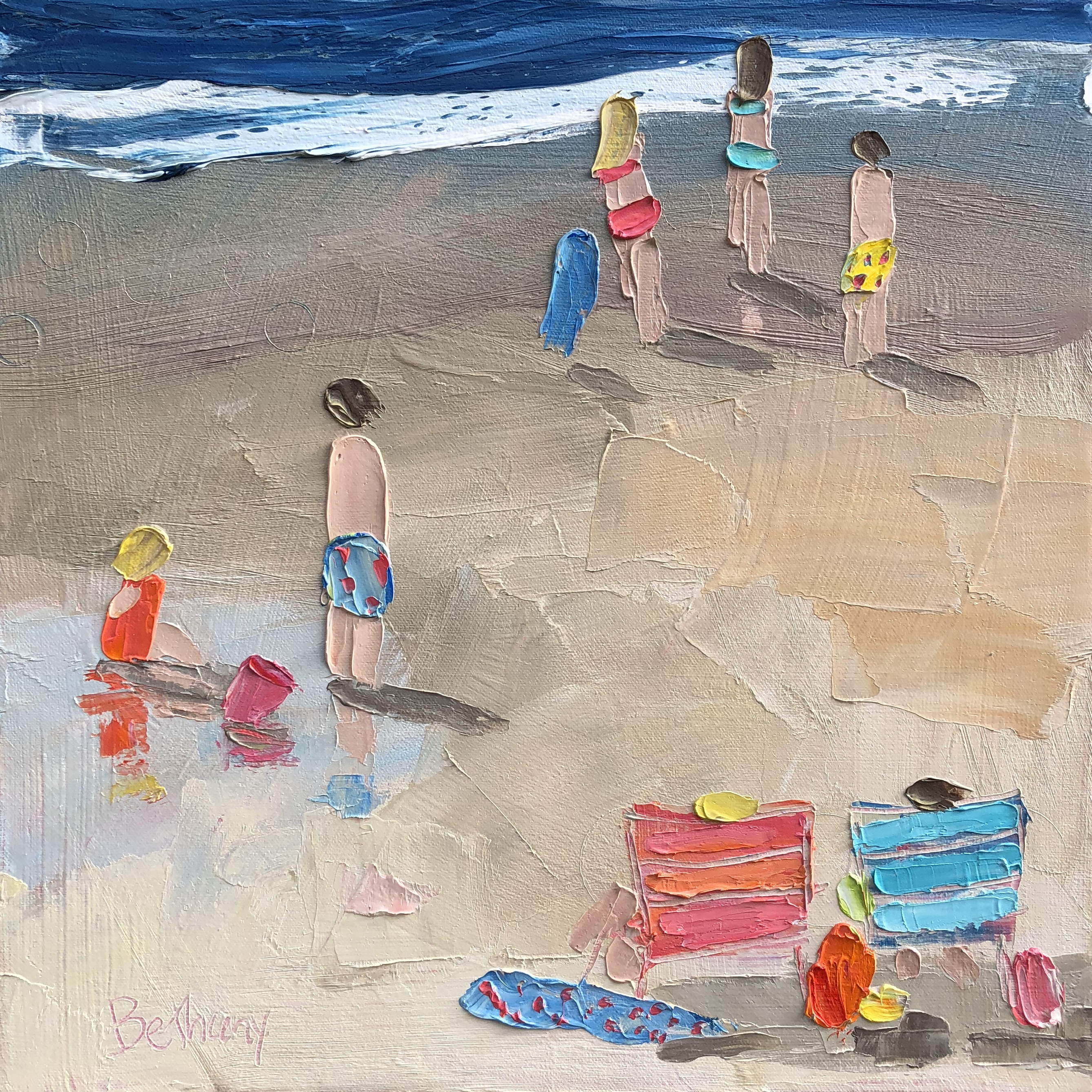 Blue & Red Beach Towel