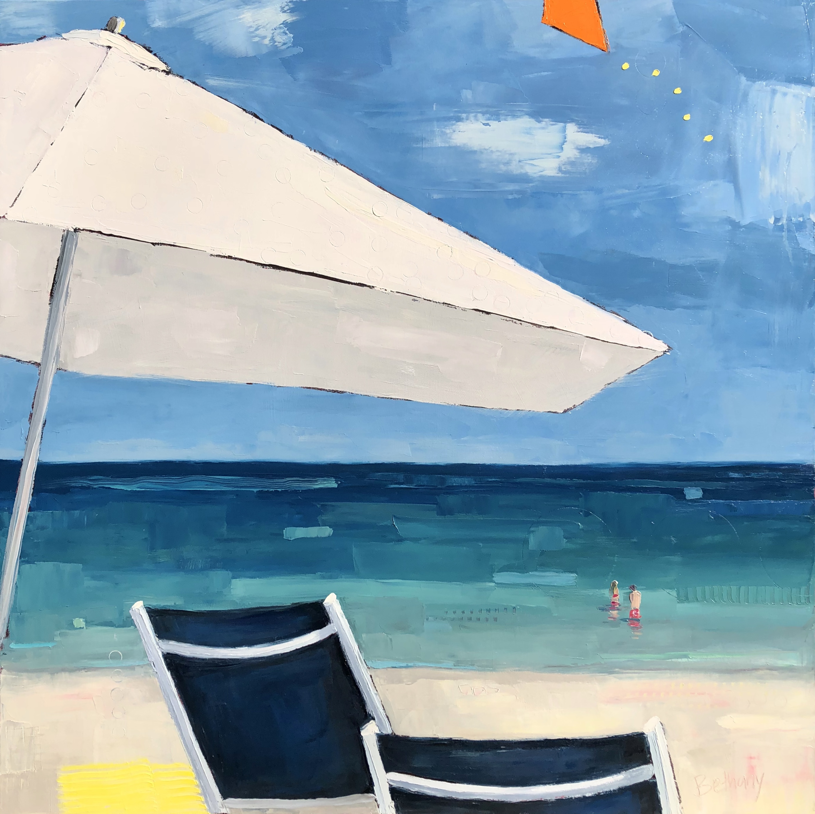 Yellow Towel Orange Kite