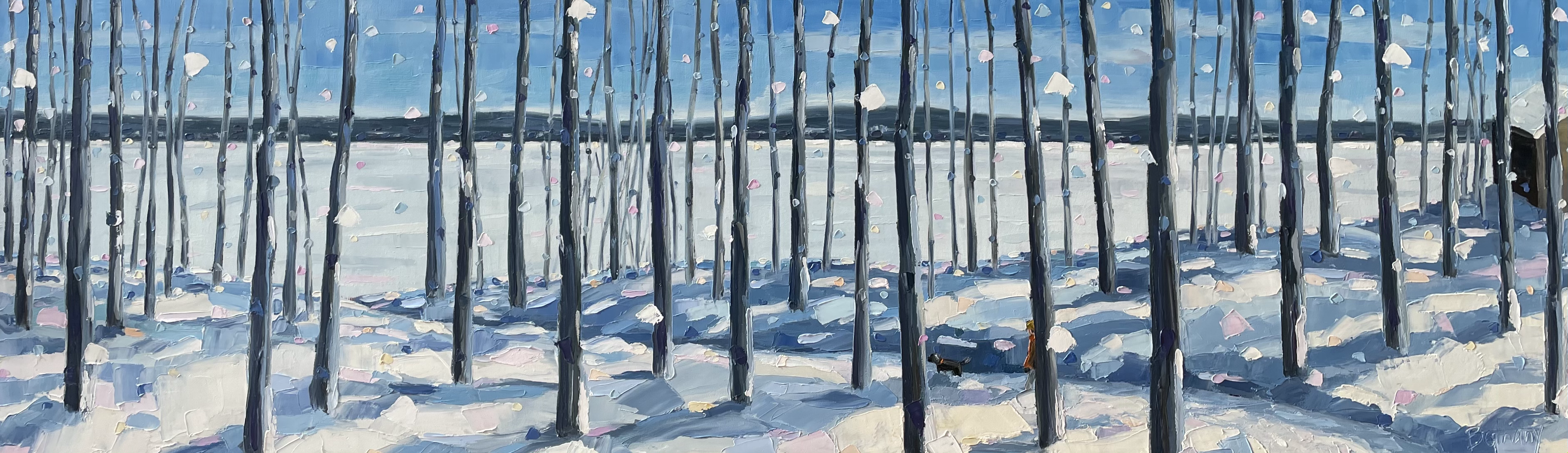 Lake view through the trees