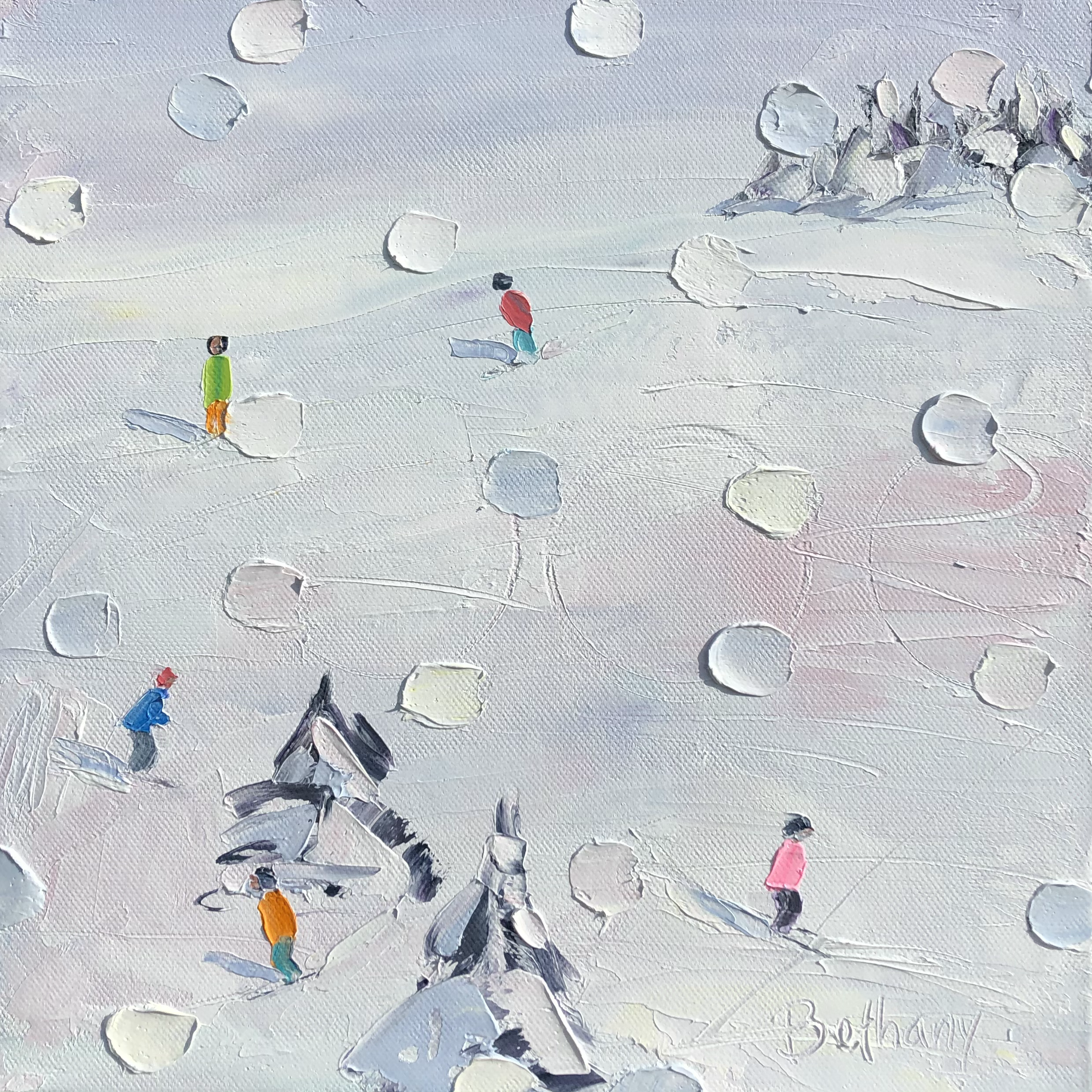 Ski Days - Blue Flakes