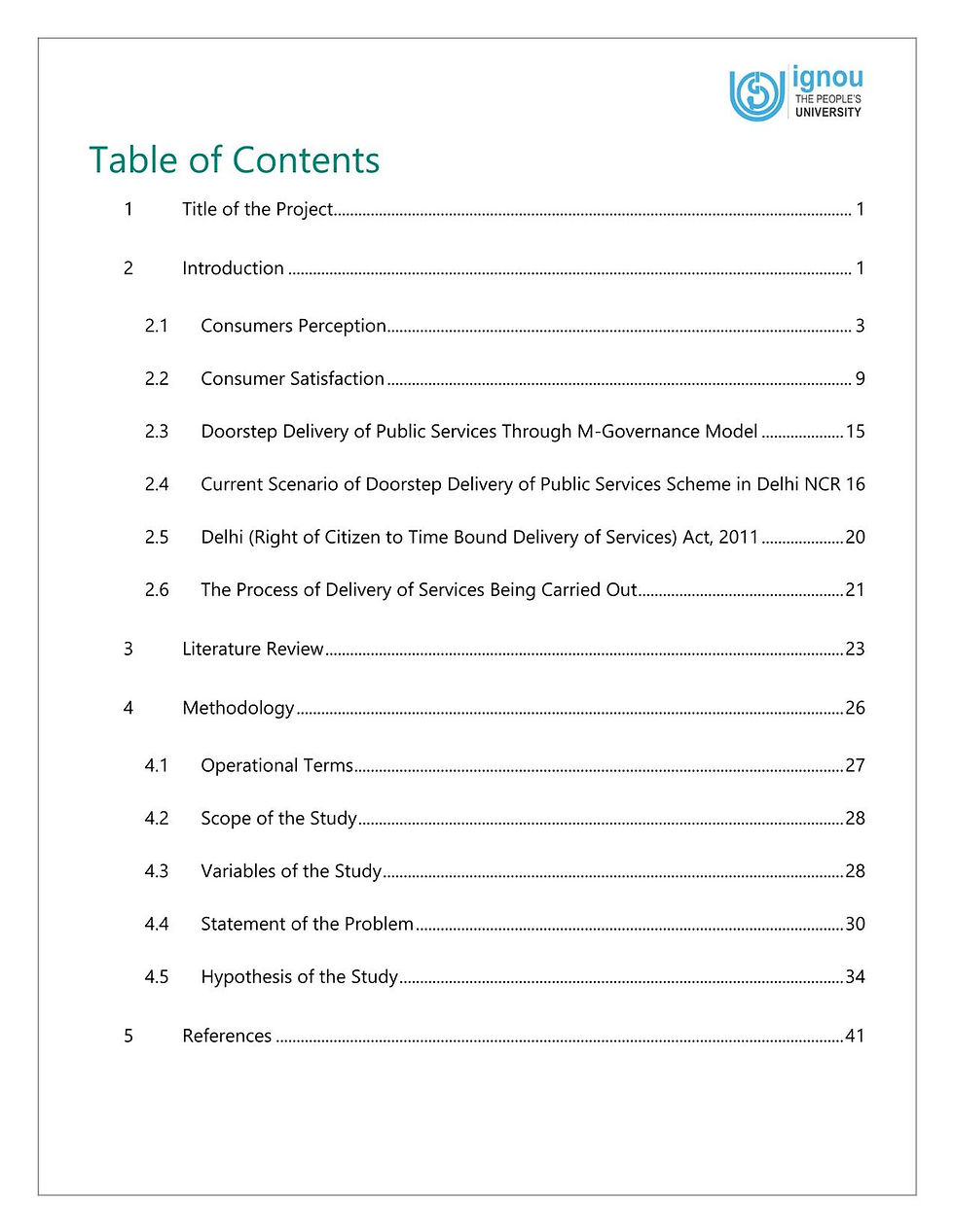 Thumbnail: MPAP-002 IGNOU MPA Project: Impact of Doorstep Delivery of Services in Delhi ...