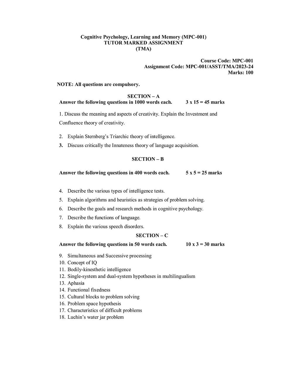 Thumbnail: MAPC 1st Year Solved Assignment Combo (2023-24)