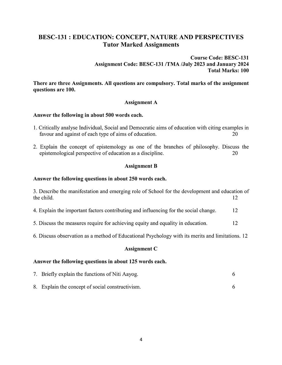 Thumbnail: BAG 1st Year Education Solved Assignment Combo (2023-24)
