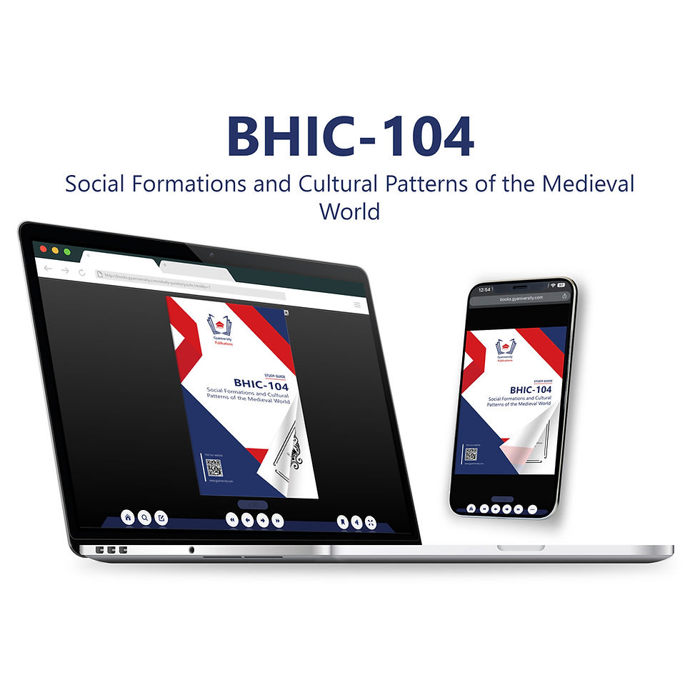 BHIC-104: Social Formations and Cultural Patterns of the M.. (IGNOU Guide Book)