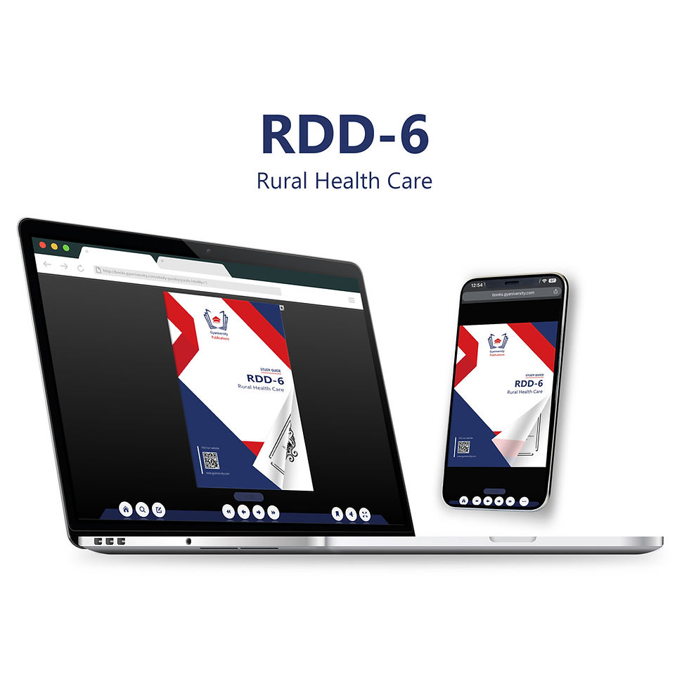 RDD-6: Rural Health Care (IGNOU Guide Book)