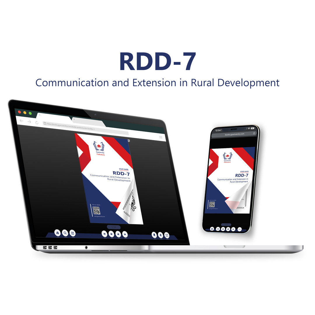 RDD-7: Communication and Extension in Rural Development (IGNOU Guide Book)