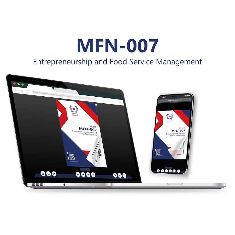 Thumbnail: IGNOU Insight: Entrepreneurship and Food Service Management | MFN-007 | eBook