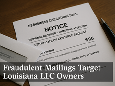 Fraudulent Mailings Target Louisiana LLC Owners, State Warns