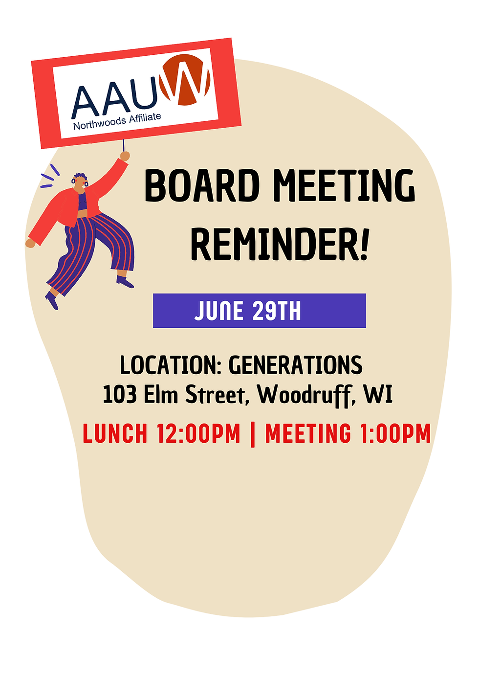 June Northwoods Branch Board Meeting