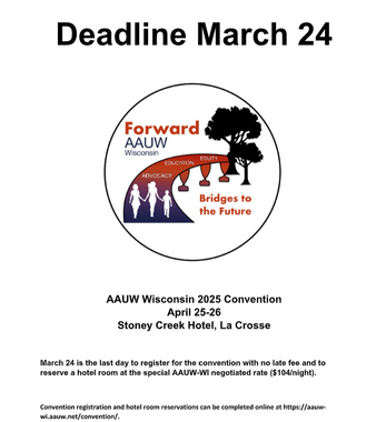 REMINDER: It's almost AAUW convention time! 🤩