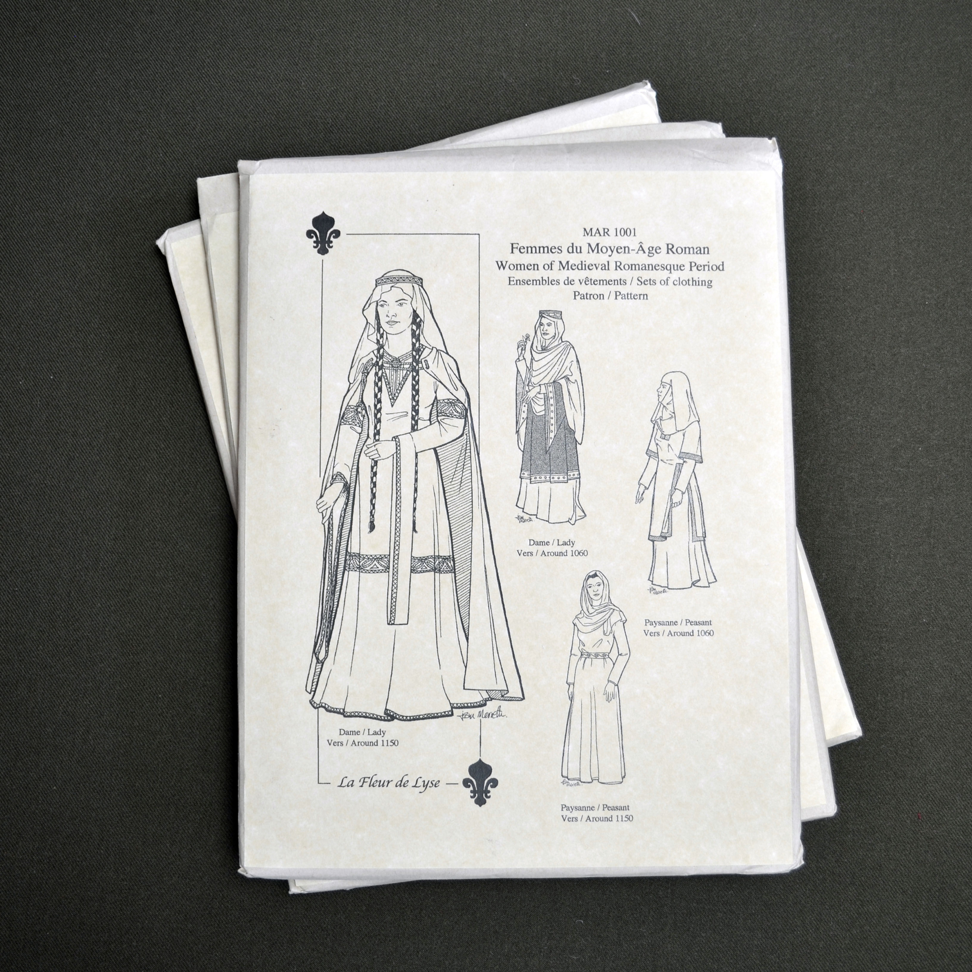 Schnittmuster Set Damen der romanischen Periode MAAR1001