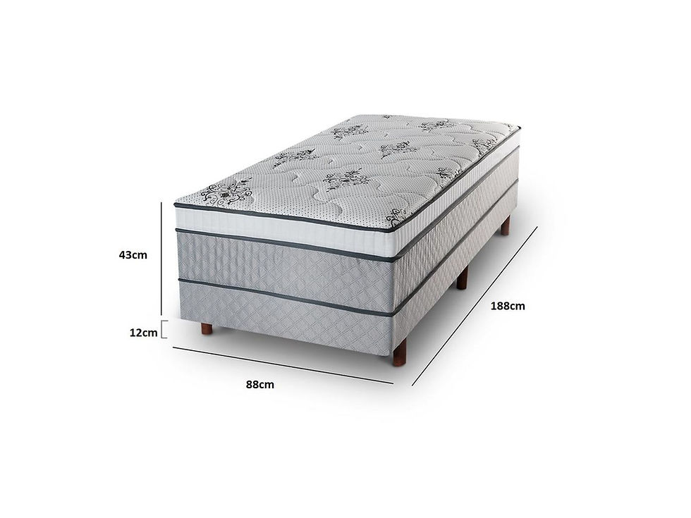Miniatura: Cama Box Conjugado Solteiro 88cm D28 Cristalflex