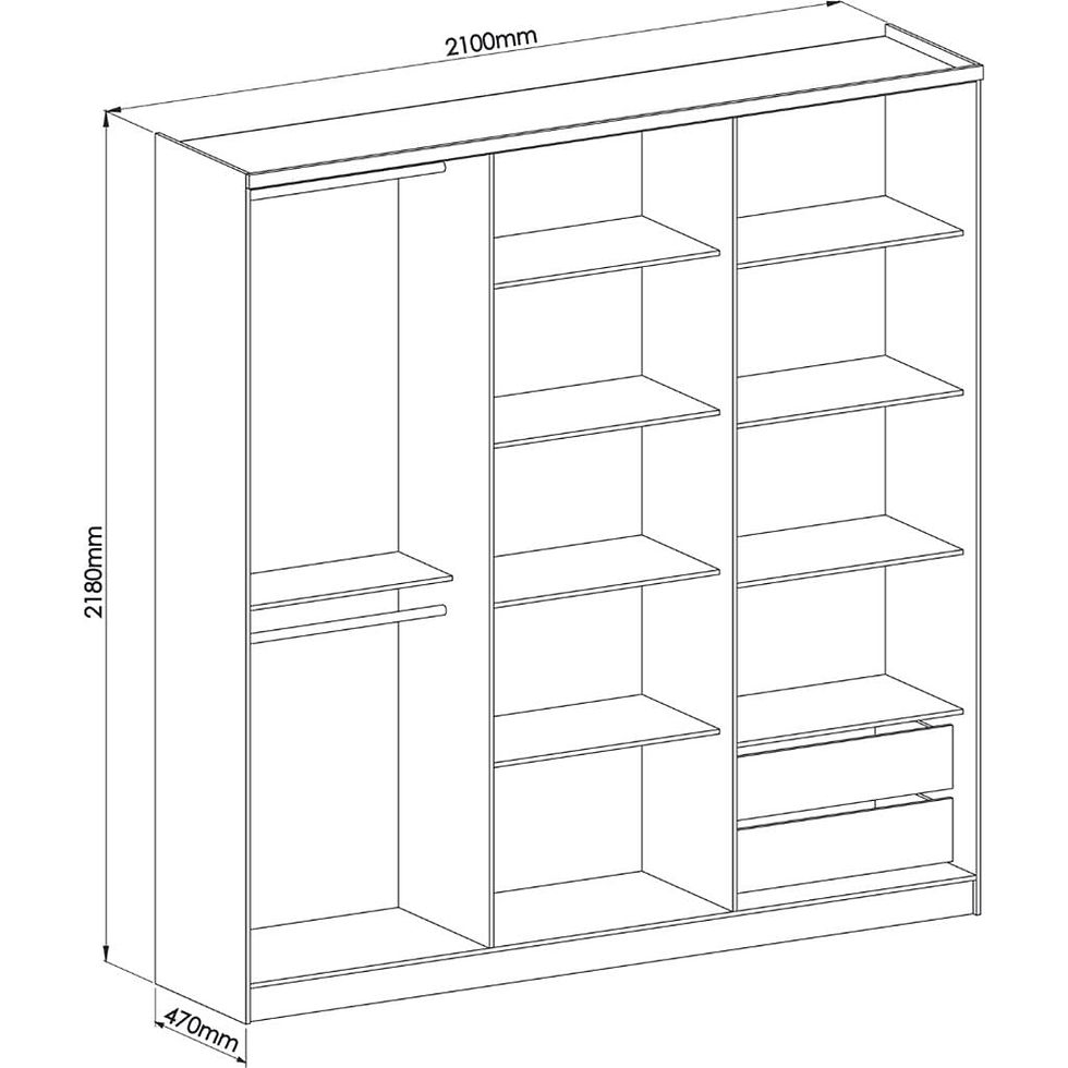 Miniatura: Guarda Roupa Sonata 6 Portas