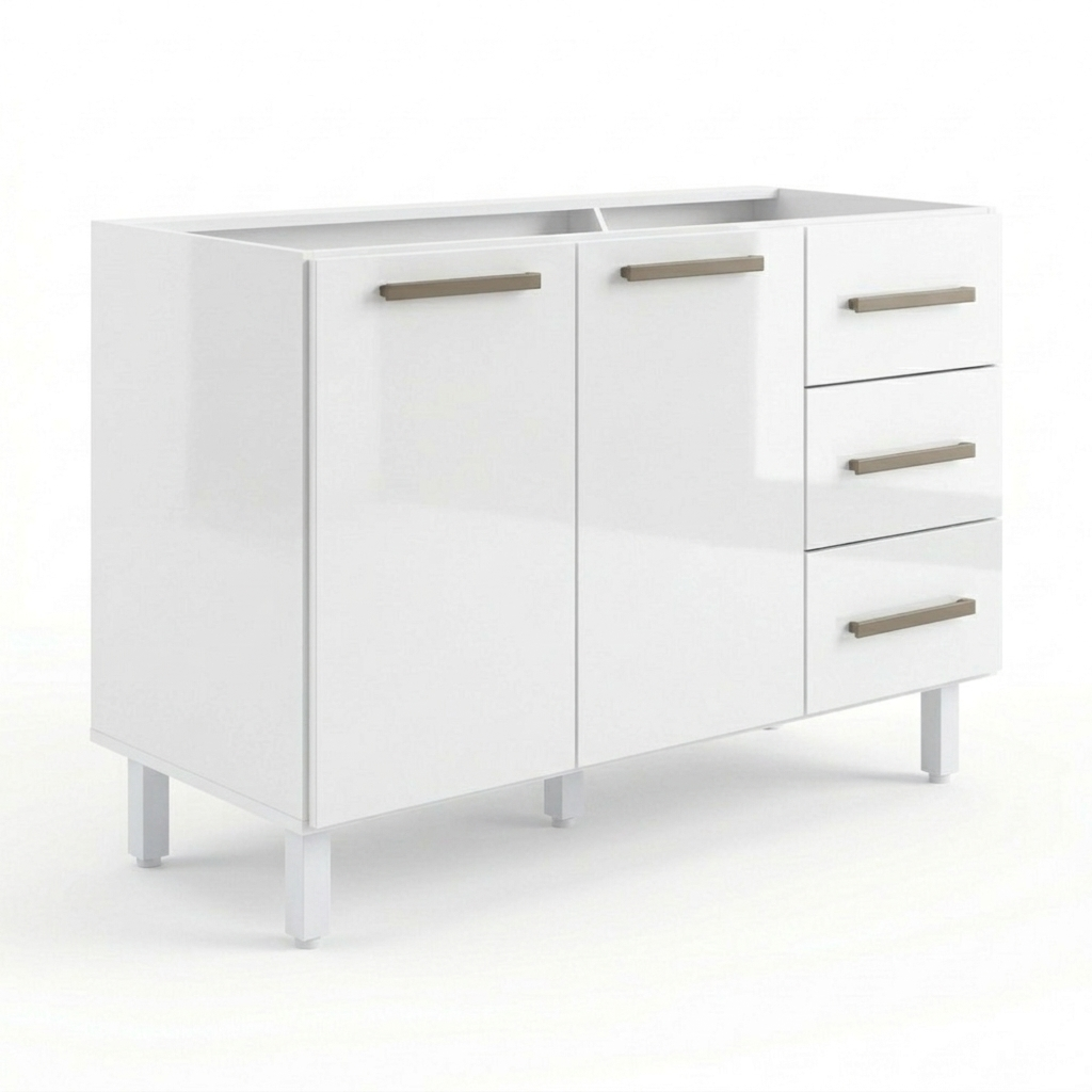 Balcão para Pia 1,20 3 Gavetas 100% MDF Darmovel