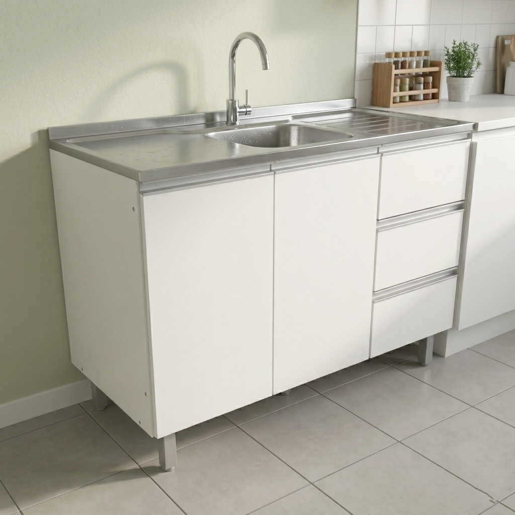 Balcão para Pia de Cozinha 1.00m 1ª Linha JK