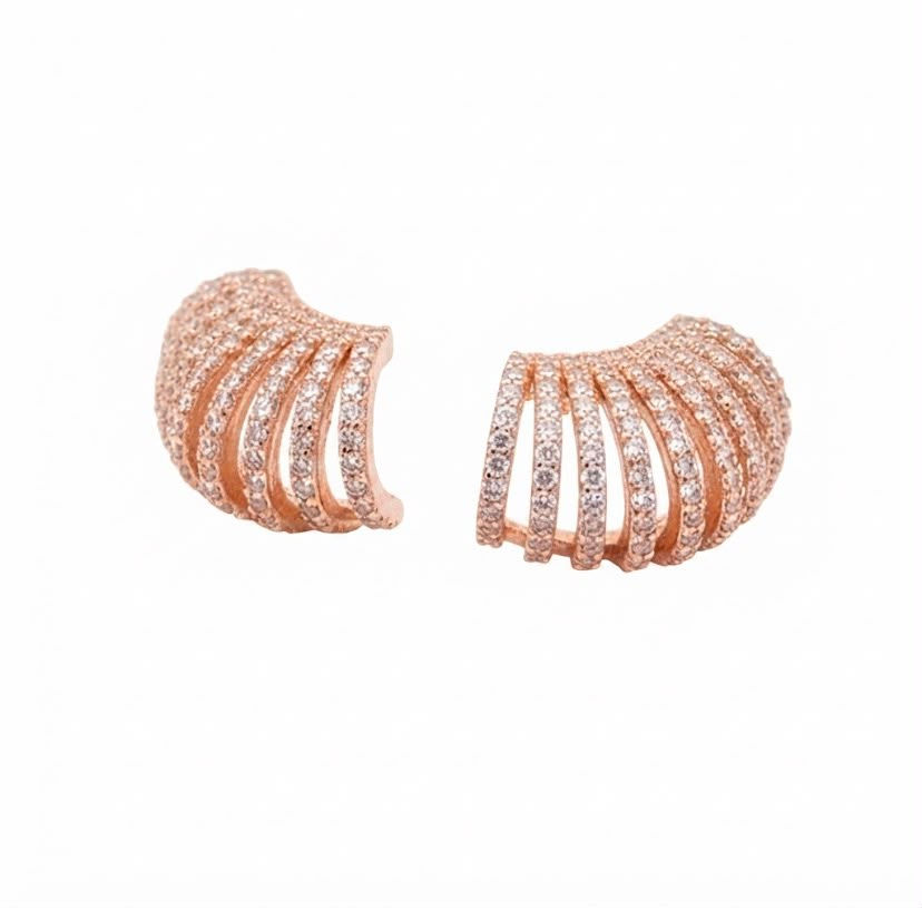 BRINCO EAR CUFF 8 FILEIRAS CRAVEJADAS