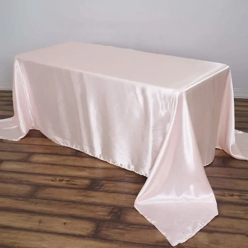 Thumbnail: 8ft Rectangular Satin Table Cloth – Rental