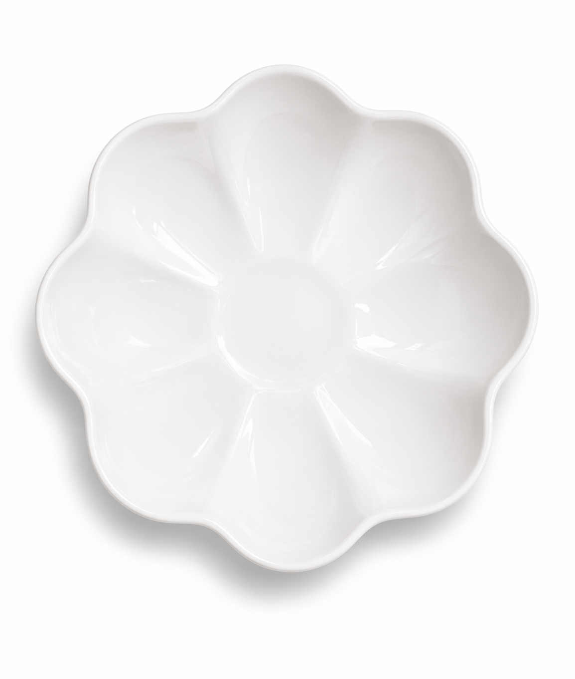 White Medium Scalloped Serving Bowl Rental