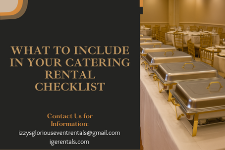 What to Include in Your Catering Rental Checklist