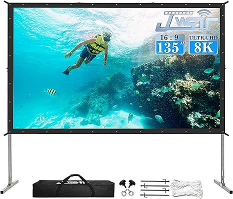 135-Inch Projector Screen with Stand – Outdoor - Rental