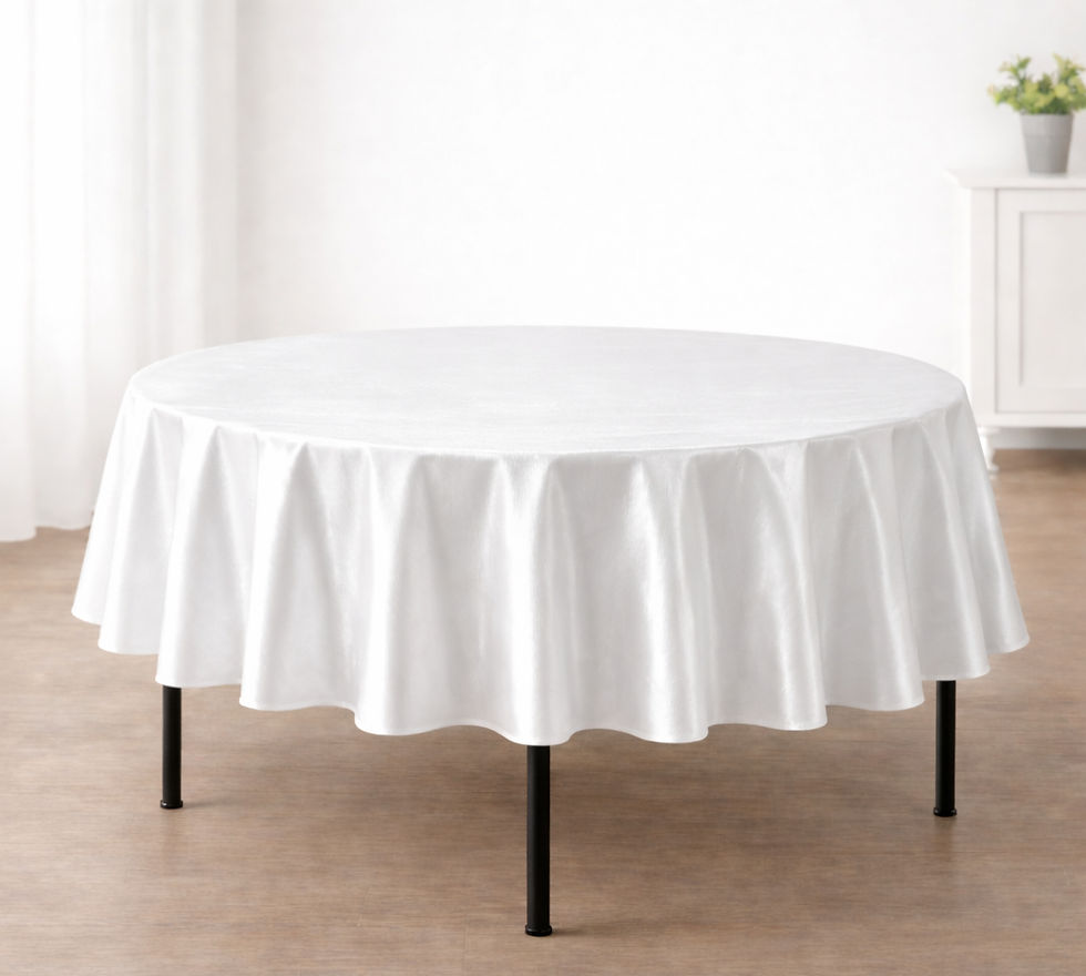 Thumbnail: 108” Round Satin Table Cloth – Rental