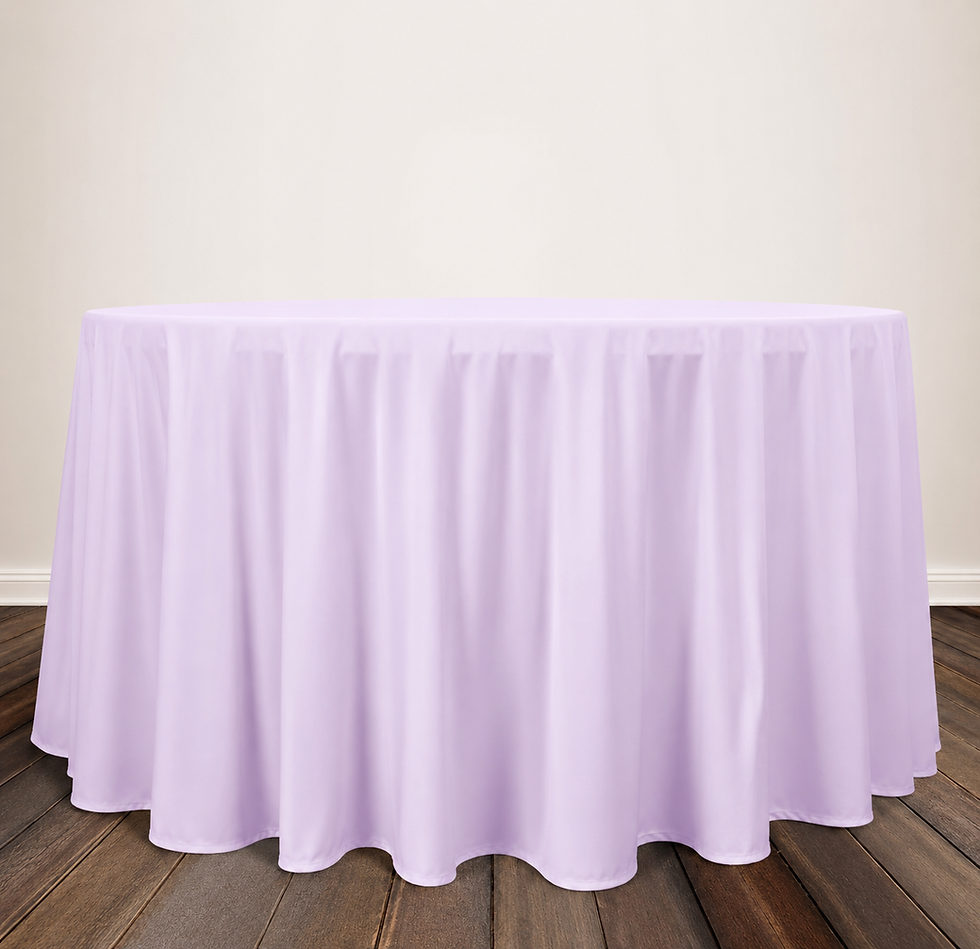 Thumbnail: 132” Round Polyester Tablecloth Rental