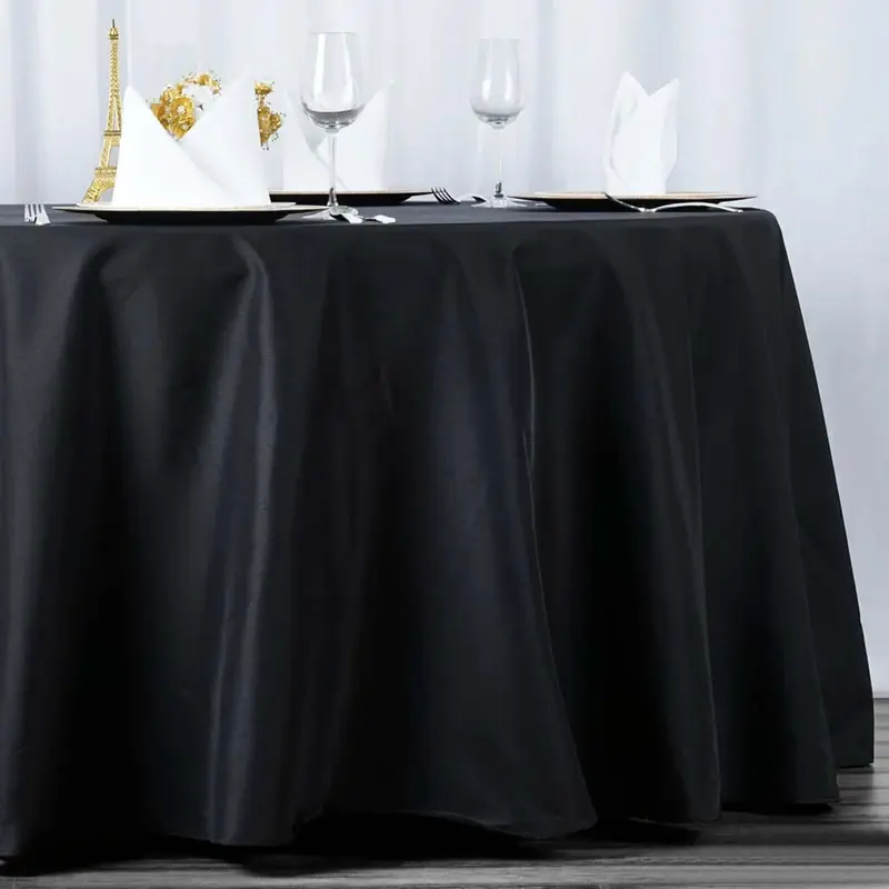 Thumbnail: 132” Round Polyester Tablecloth Rental