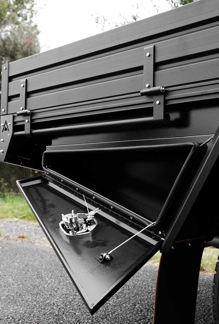 Thumbnail: 2100mm Black Powder-Coated King Cab Ute Tray (Undertray Toolboxes, Mud Guards)