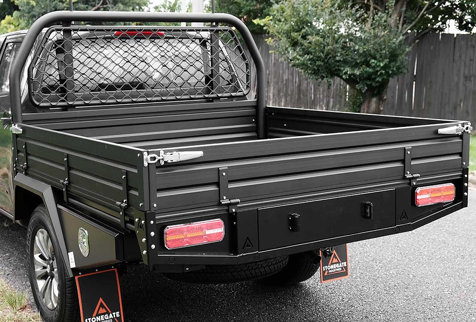 Thumbnail: 2100mm Black Powder-Coated King Cab Ute Tray (Undertray Toolboxes, Mud Guards)