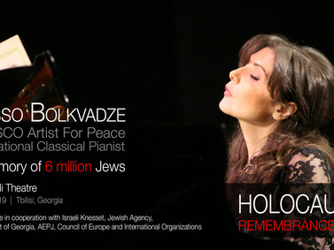 Holocaust Remembrance Day. May 1, Tbilisi, Georgia. Organized by Israeli House and Georgian Governme