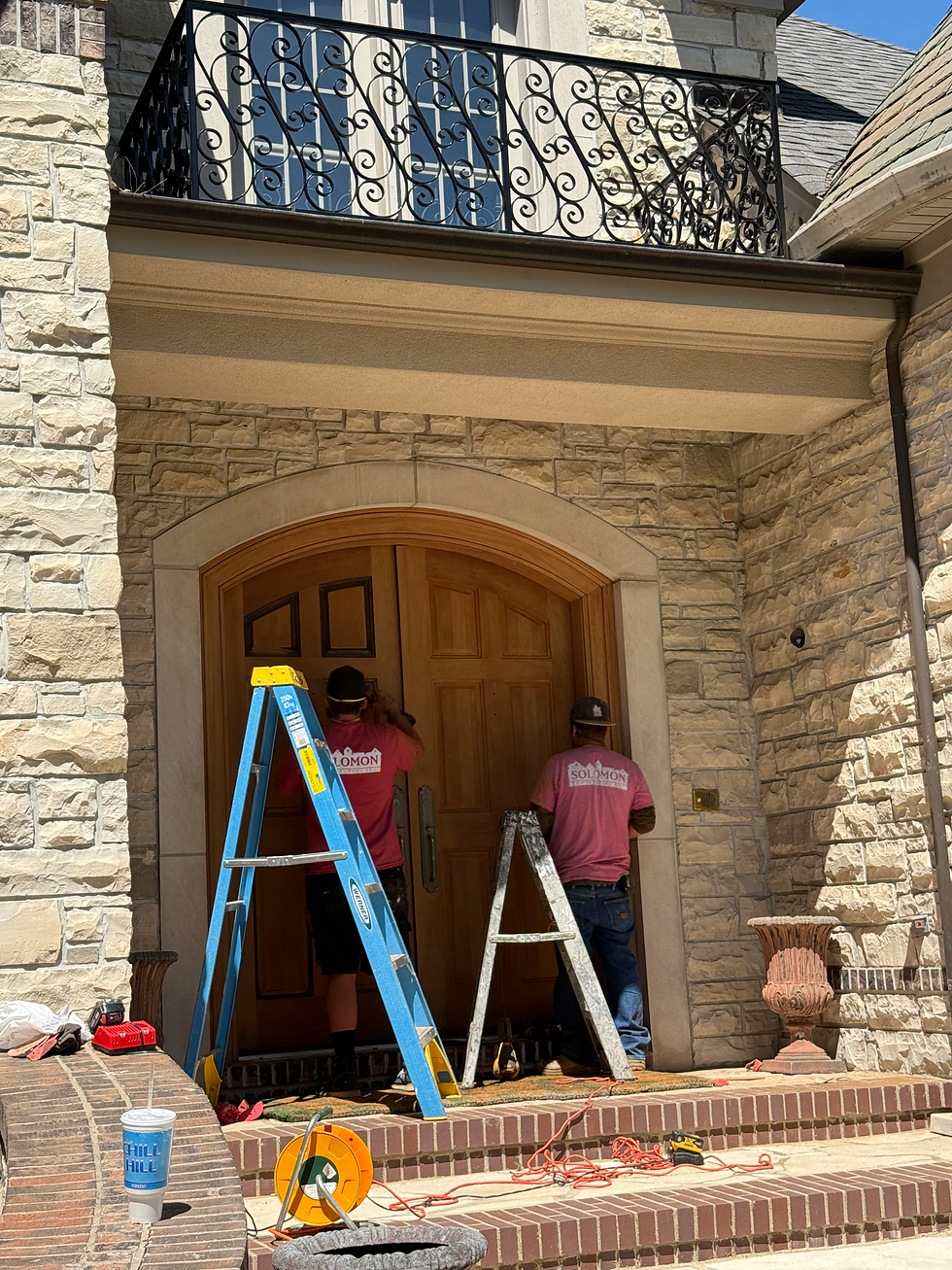 Staining Prep for Wooden Front Door