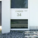 Edelstahl Hausnummer 34 groß, an Haustür