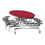 Thumbnail: BERPYL Elliptical Mobile Stool Cafeteria Table