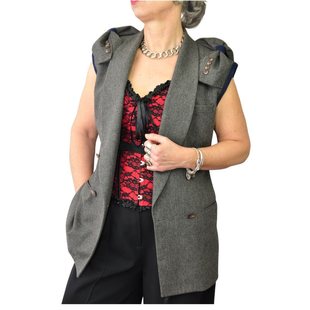 PRACHTIG DOUBLE BRESTED GILET COLBERT
