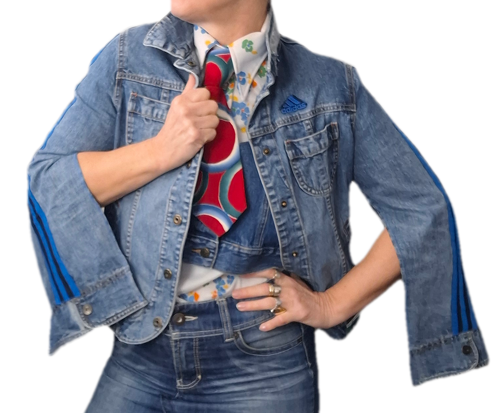 Thumbnail: JEANSJASJE MET KIMONO EFFECT