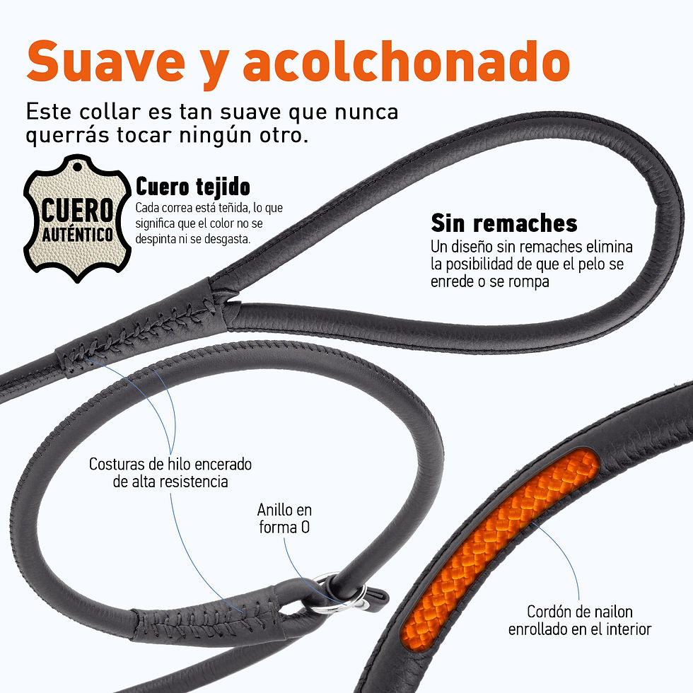 Miniatura: Correa de cuero suave y redonda