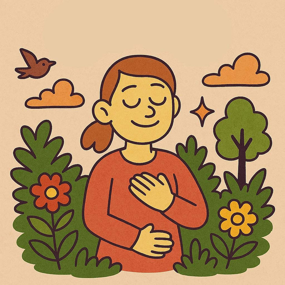 femme en paix intérieure dans la nature