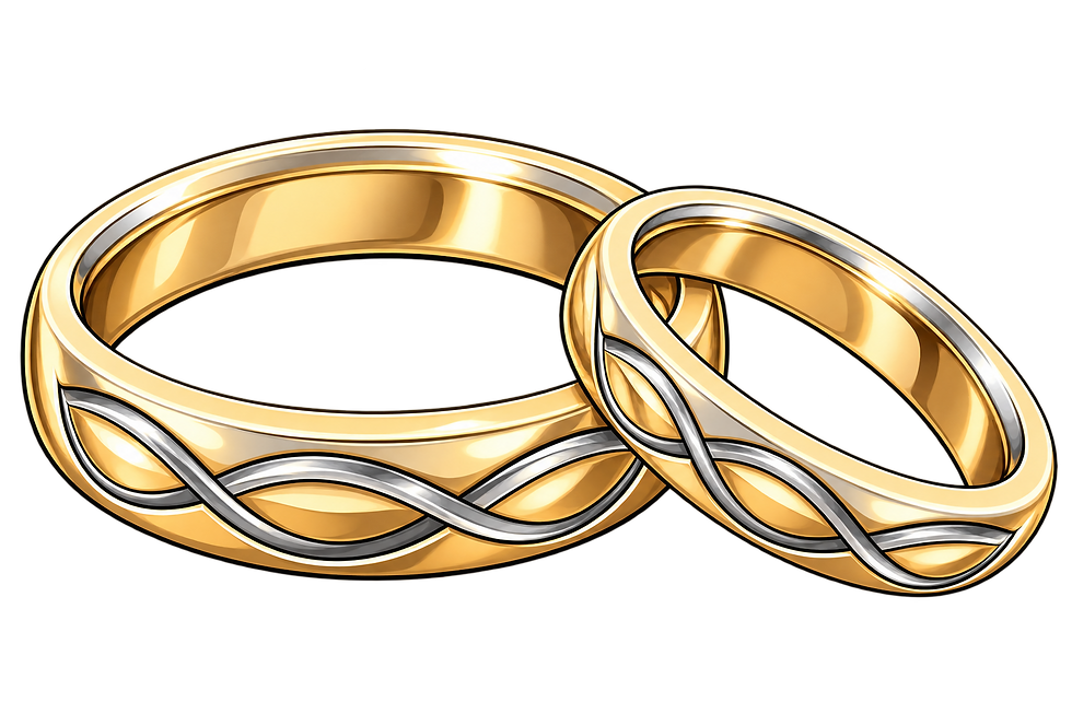 two wedding rings