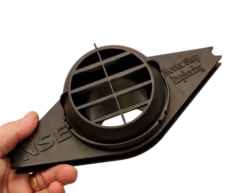 Beyond Construction 75 mm Diesel Heater Tent Vent Bracket Front View