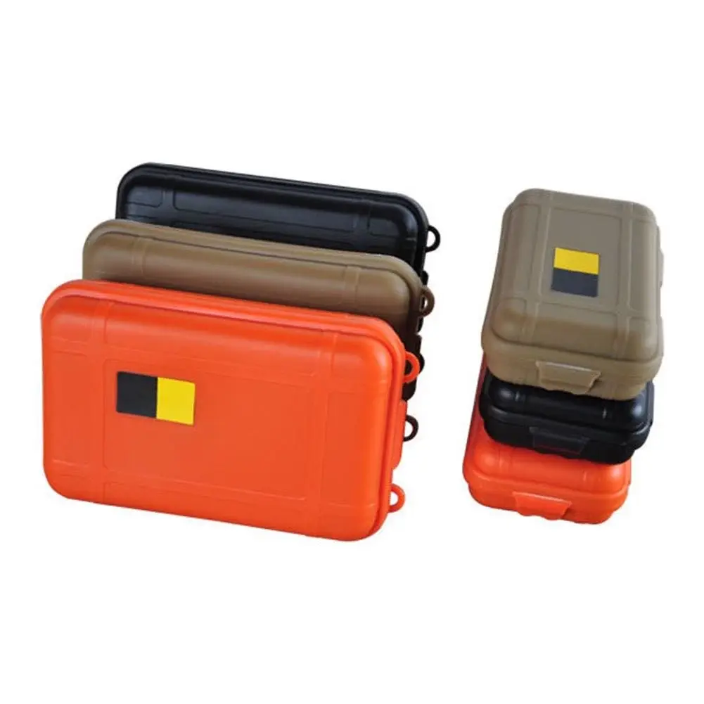 EDC storage box in orange, coyote, and black