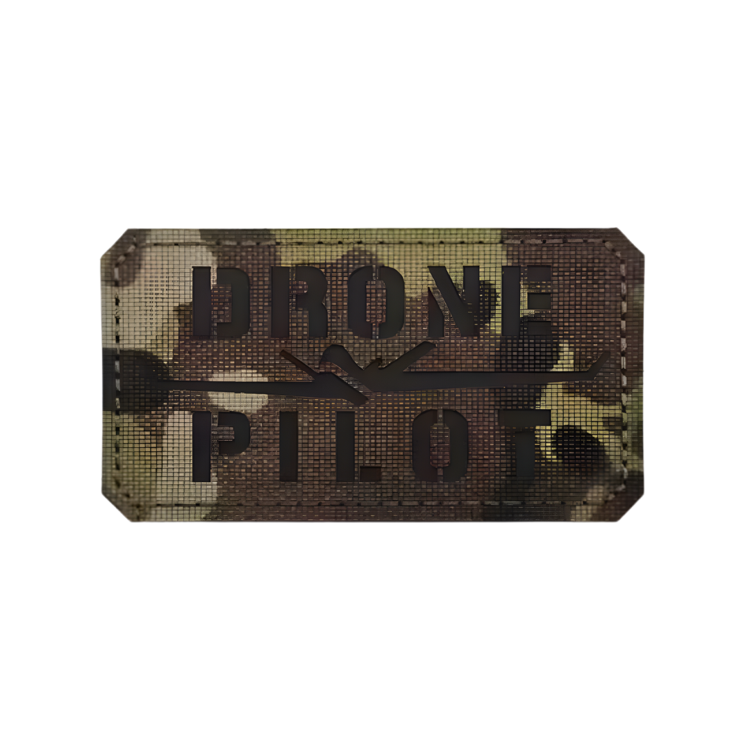 UKSN Drone Pilot Morale Patch Velcro (Camo/Reflective) - Design 5