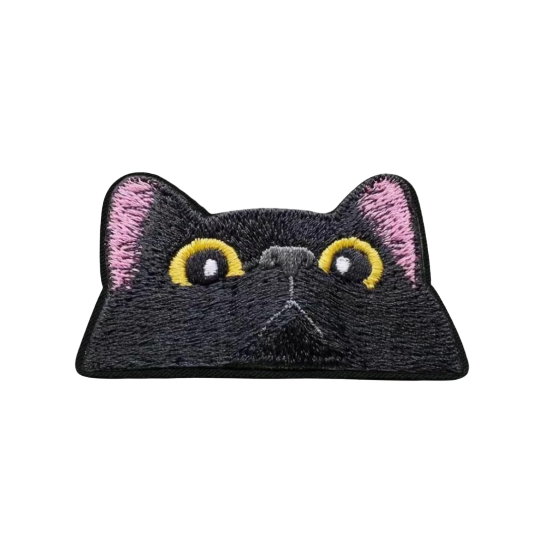 Tactical Cat Face Morale Patch - Black Cat Edition