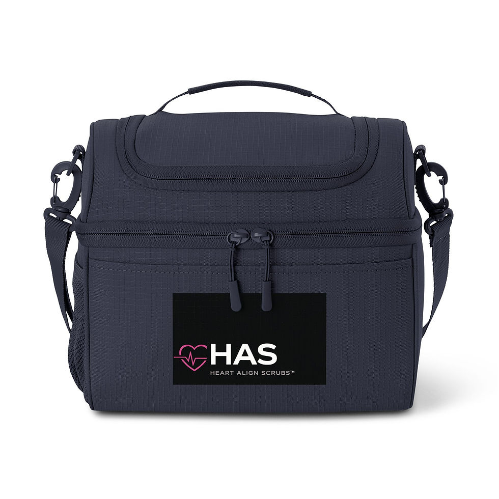 Thumbnail: Insulated Cooler Bag — HAS Heart Align Scrubs Lunch Cooler Tote