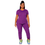 Thumbnail: Heart Align Royal Purple Zipper Top Scrub Set